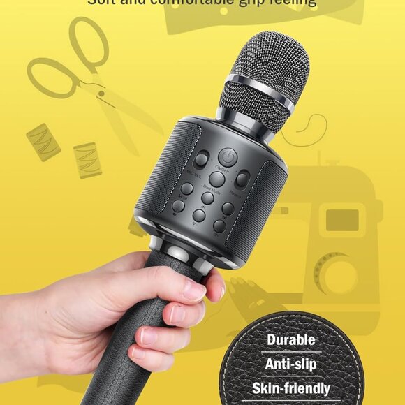 Wireless Bluetooth Karaoke Microphone, Built-in Loud Speaker , Singing, SILVER - Picture 8 of 8